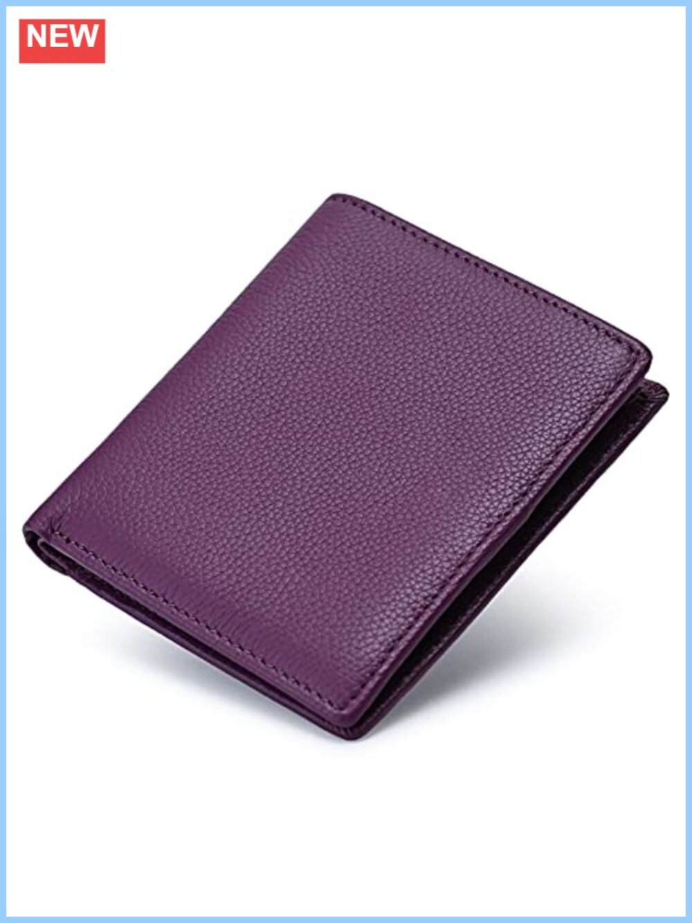 Ultra Slim Small RFID Wallet for Women Full Grain Leather Tiny Thin Bifold